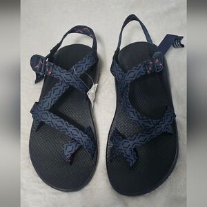 Navy Patterned Sandals